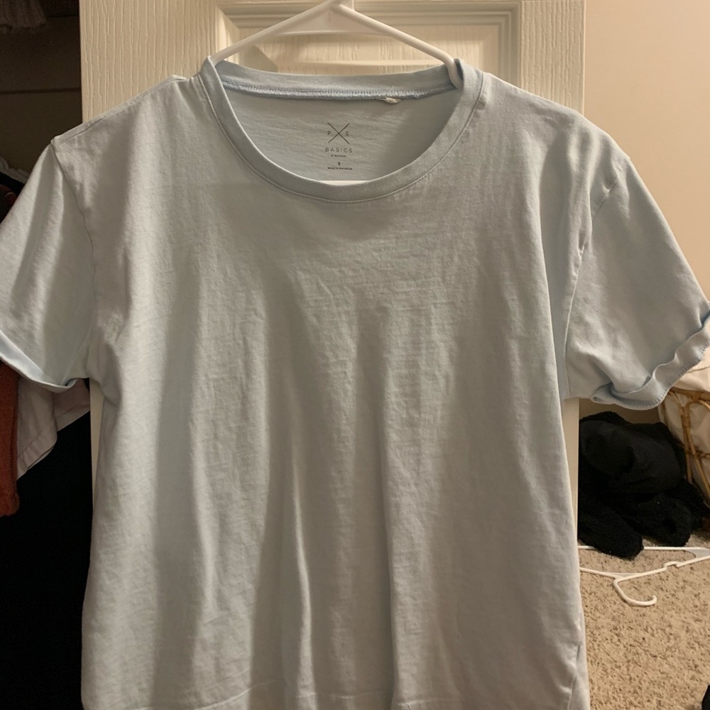 pacsun basic soft blue tee